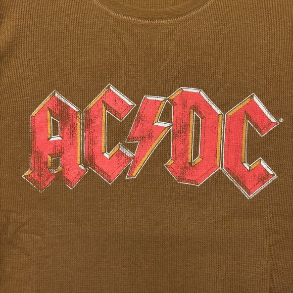 AC/DC 1980 Back in Black US Tour Band Thermal Long Sleeve M - Picture 2 of 4